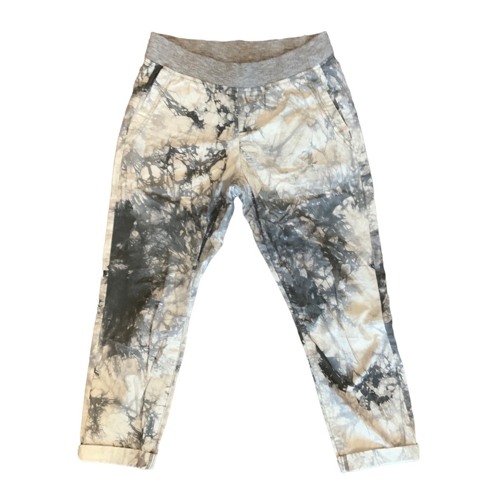 CABI 5075 Gray Marble TIE DYE PANT Pull-On  tapered jean / joggers pants Size S